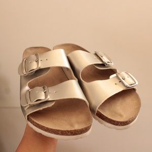 Sonoma Slip On Open Toe Silver Detail Sandals 7.5